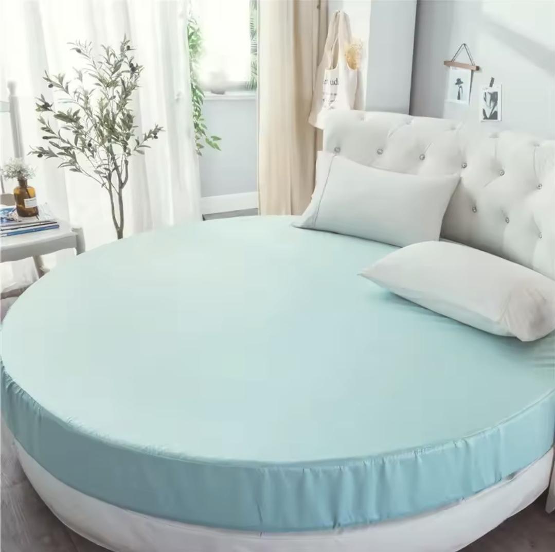 Простирадло на резинці кругле Текстилія сатин преміум d 240 см Блакитний (02030426) - фото 1 Простирадло на резинці кругле Текстилія сатин преміум d 240 см Блакитний (02030426) - фото 1