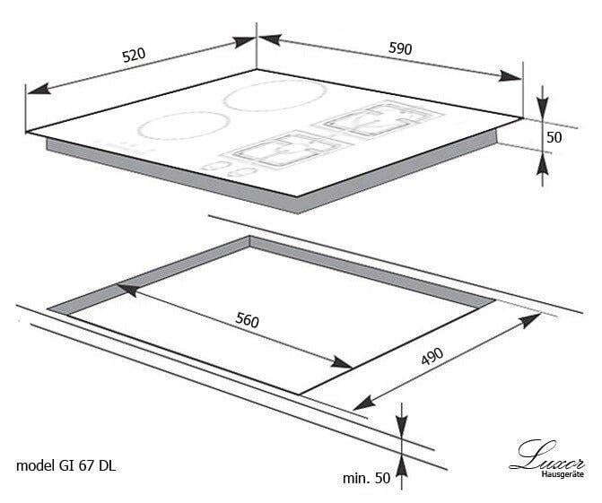 Варочная поверхность комбинированная газово-индукционная Luxor GI 67 SS BK Booster Черный (13312021) - фото 9 Варочная поверхность комбинированная газово-индукционная Luxor GI 67 SS BK Booster Черный (13312021) - фото 9