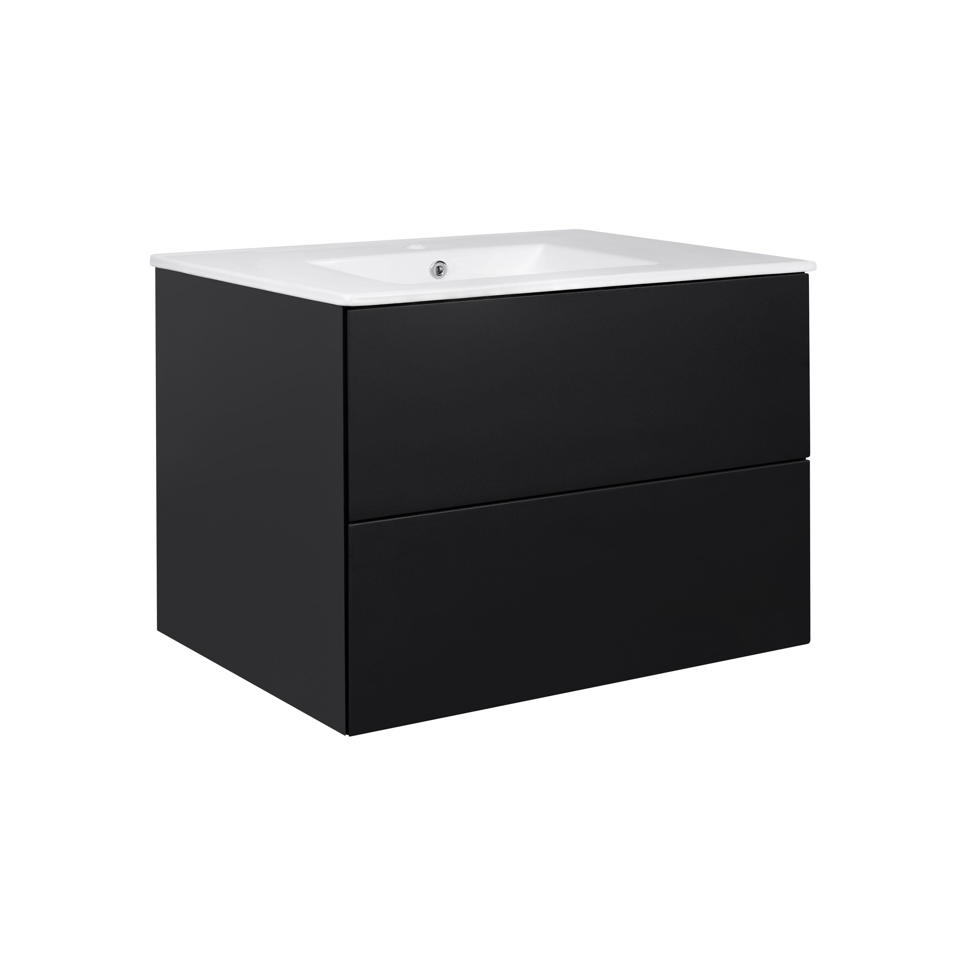 Тумба з умивальником підвісна Q-tap Tern QT1772TPL8023080CMB 81,5x59,5x46,5 см Чорний (96939)