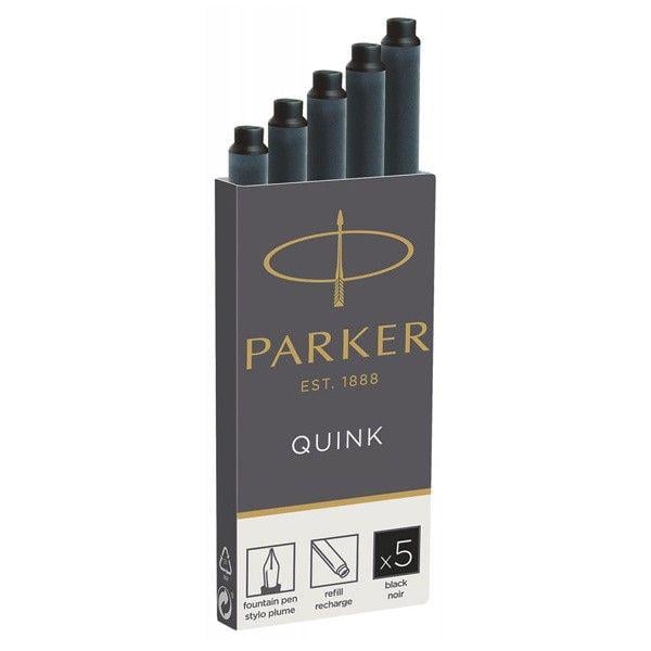 Подарочные картриджи Quink для перьевых ручек Parker Черный (11 410BK) - фото 1