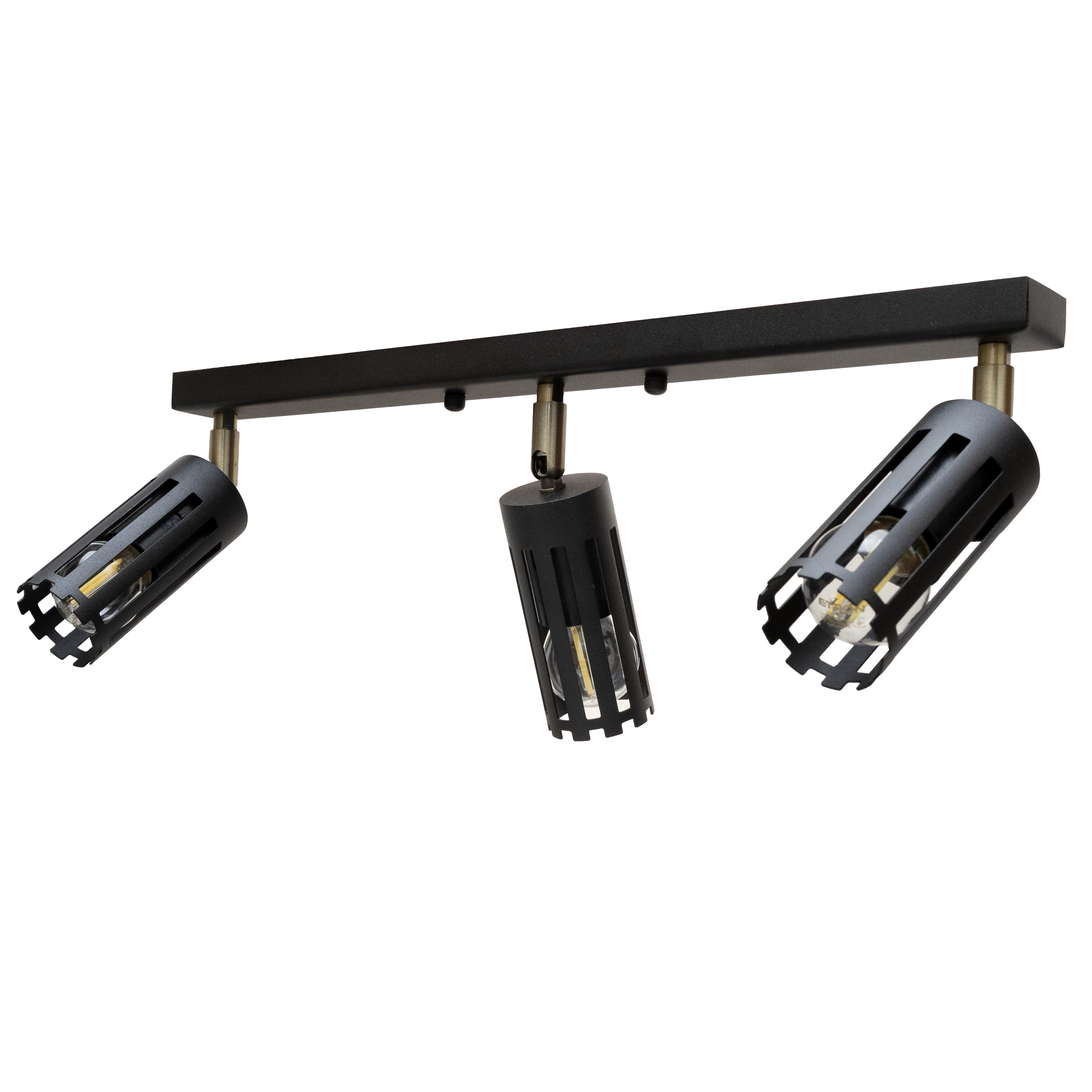 Светильник потолочный MSK ELECTRIC Teramo NL 18050-3 BK спот поворотный на три плафона Черный