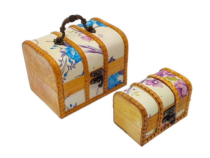 Шкатулка Сундучок декоративная фанерная 11х6,5х 7 см/15х10,5х 11 см 2 шт. (438599644)