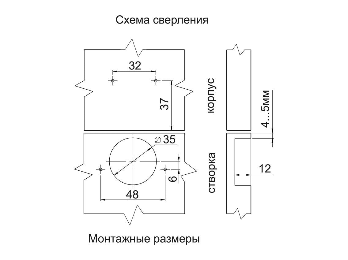 Петля Giff полунакладная 100° без пружины SLIDE-ON Т1 мебельная/металлическая - фото 2