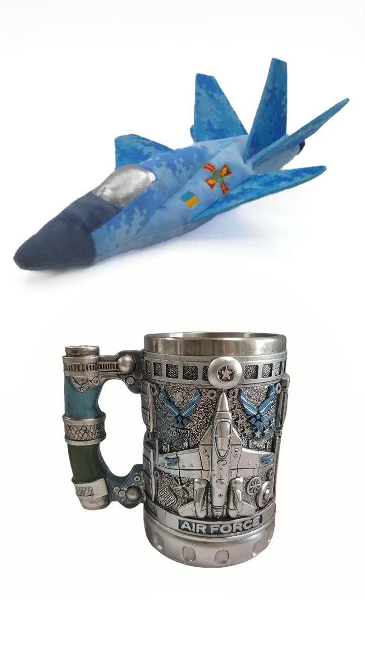 Подарочный набор Сила неба истребитель ВСУ Мог 29 и кружка Air Force 300 мл (27158743)