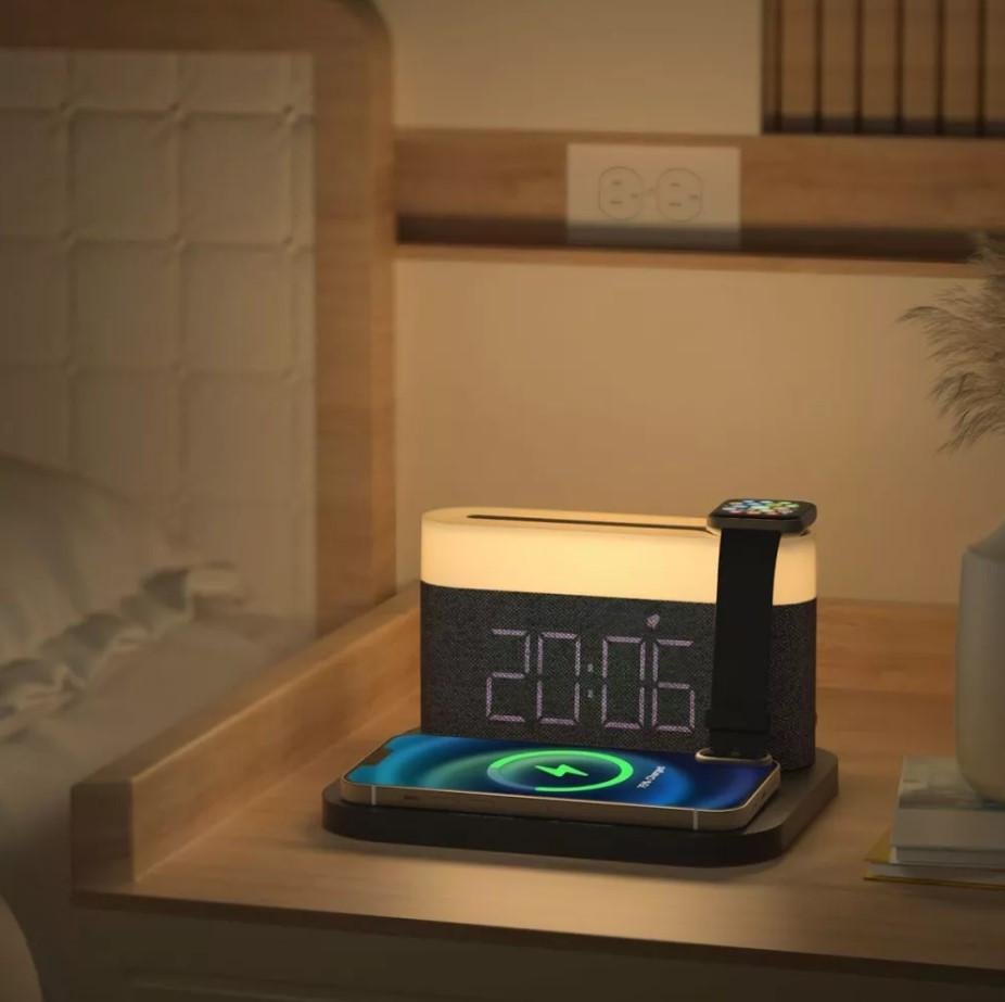 Лампа с беспроводной зарядкой Proove с часами и будильником - фото 5 Лампа с беспроводной зарядкой Proove с часами и будильником - фото 5