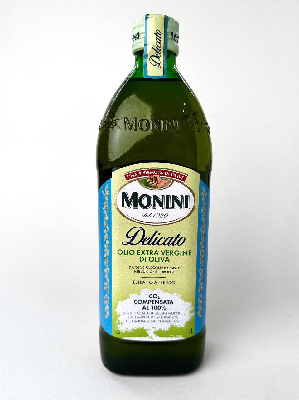 Олія оливкова Monini Extra Virgine Delicato перший холодний віджим нефільтрована 1 л (1852400313)
