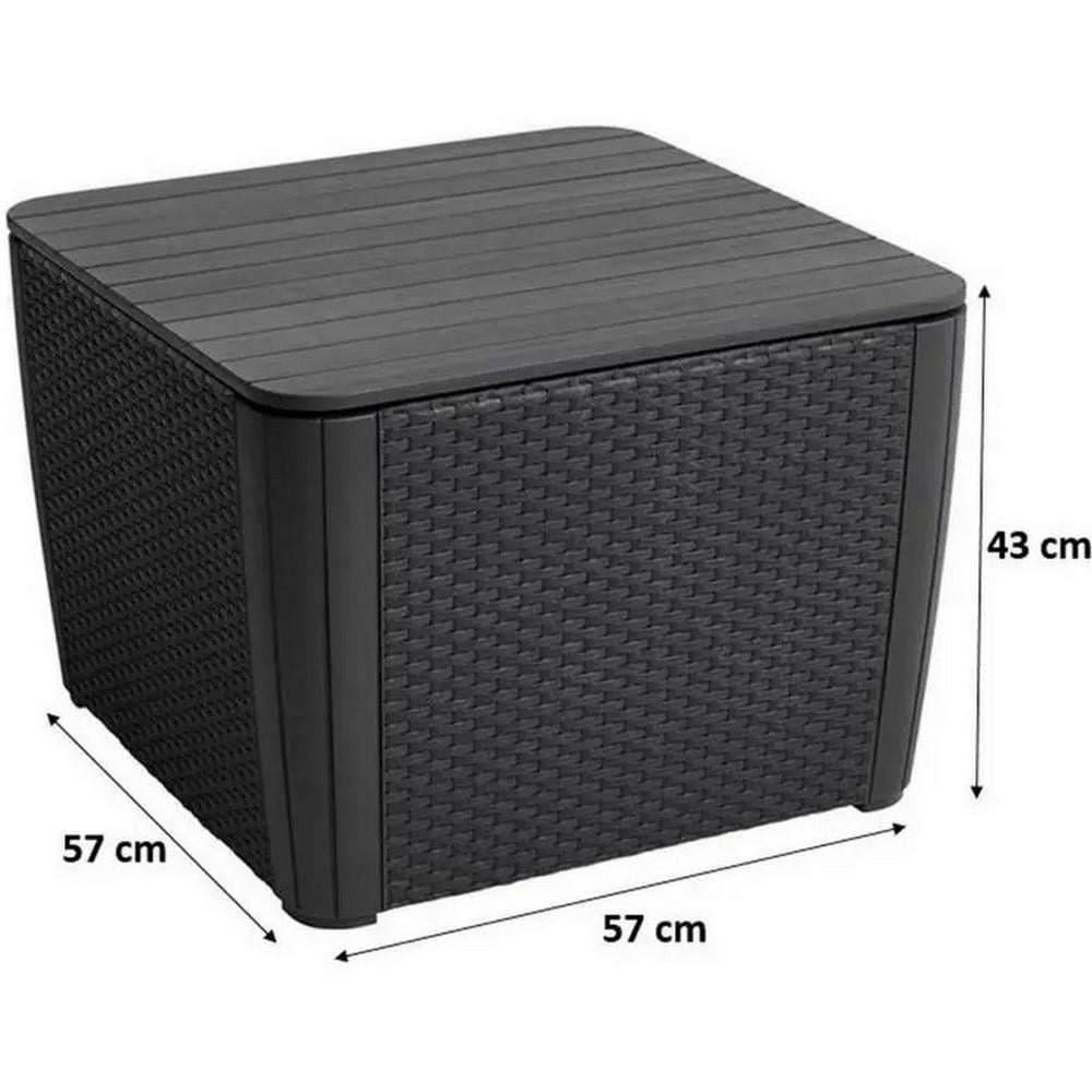 Стол-ящик садовый Keter Luzon Plus Графитовый (241664) - фото 14