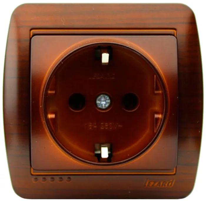 Розетка Demed 1-я с/з 711-0500-122 Античный махагон (00000039482)