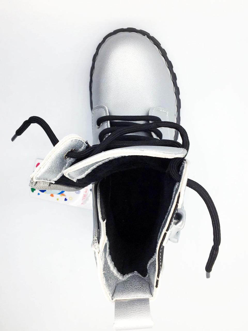 Черевики демісезонні для дівчаток Канарейка E3443-7/31 р. 31 Сріблястий - фото 4 Черевики демісезонні для дівчаток Канарейка E3443-7/31 р. 31 Сріблястий - фото 4