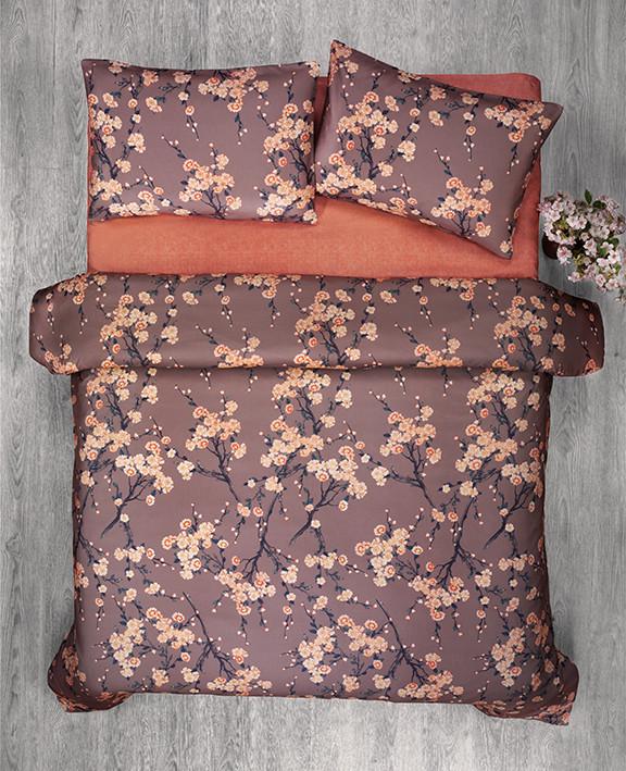 Комплект постільної білизни Le Vele Dophia Pear Flower євро 200х220 см Grey (lv-312)