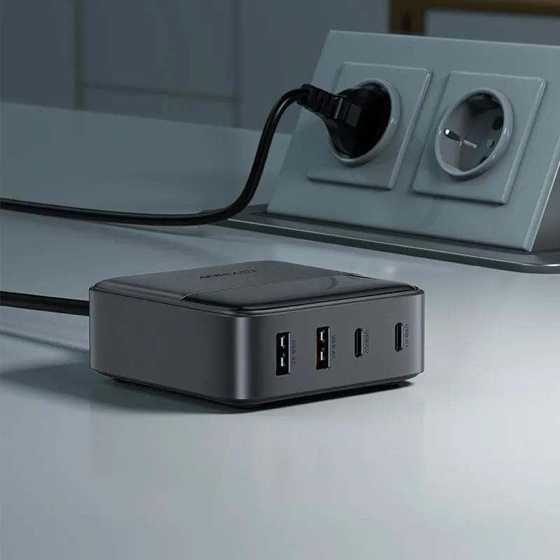 Зарядное устройство Acefast Z6 65W 2xType-C 2xUSB Gan Fast Charger 1,5 м Space Grey (6974316283324) - фото 6