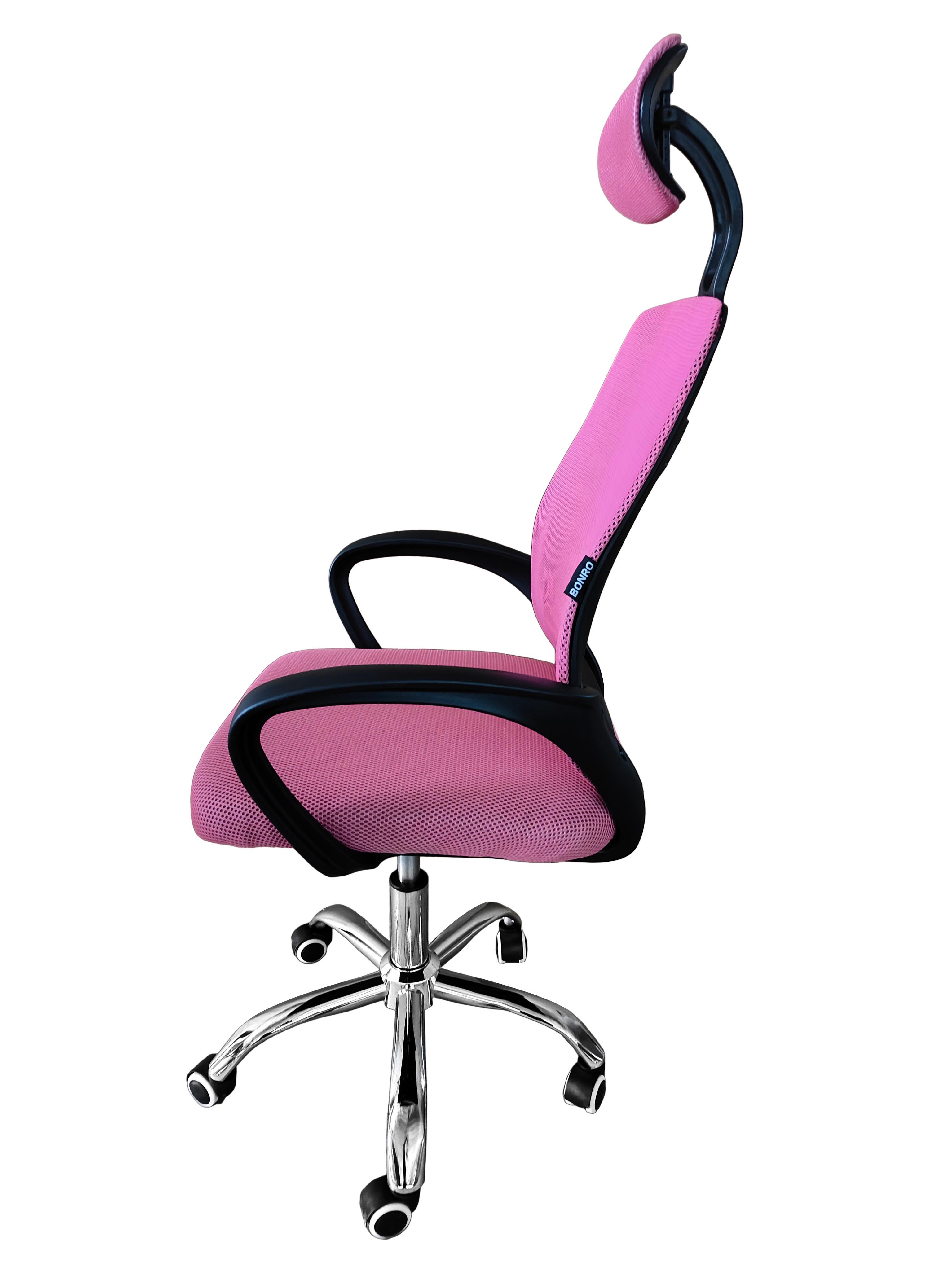 Крісло офісне комп'ютерне Bonro B-6200 Рожевий (4587) - фото 6