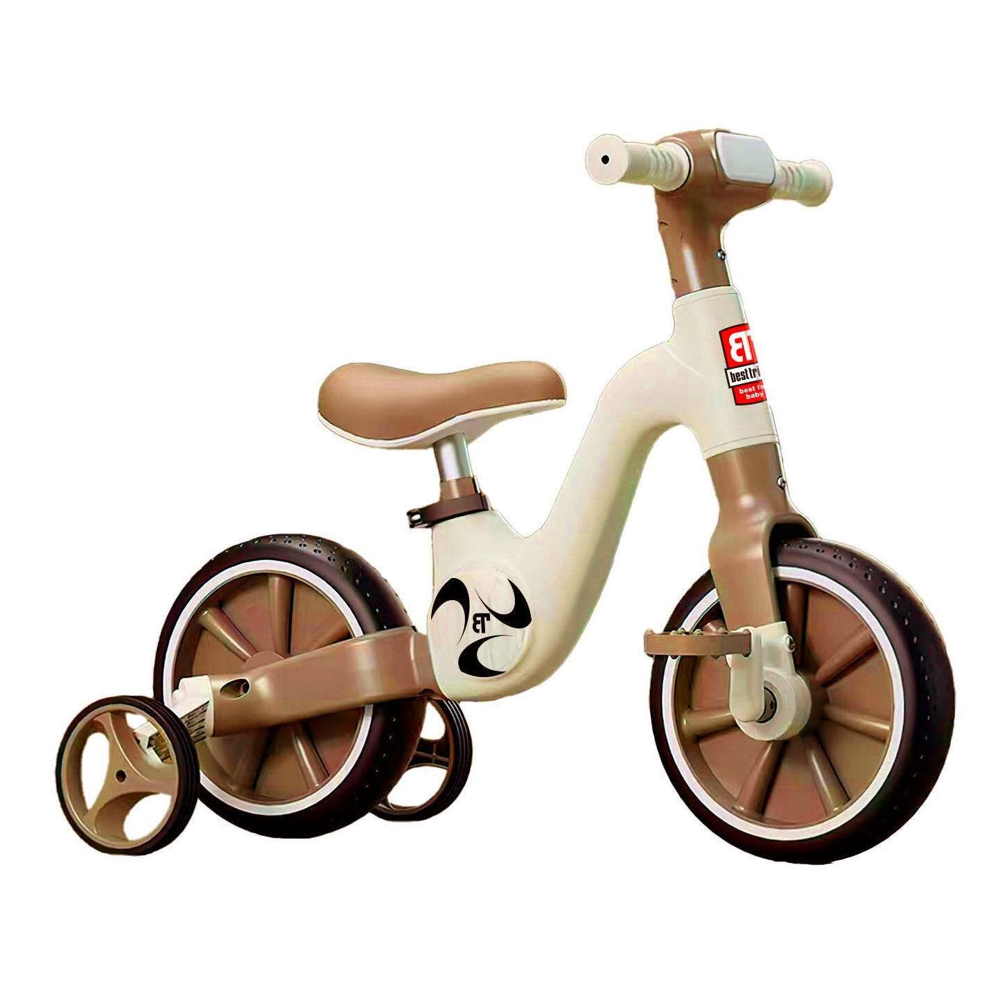 Дитячий велосипед-біговел трансформер Best Trike BT 2в1 з фарою Бежевий (28593026) - фото 1 Дитячий велосипед-біговел трансформер Best Trike BT 2в1 з фарою Бежевий (28593026) - фото 1