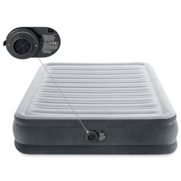 Надувной матрас двухместный Intex со встроенным автоматическим насосом 191х137 см (67768) - фото 4