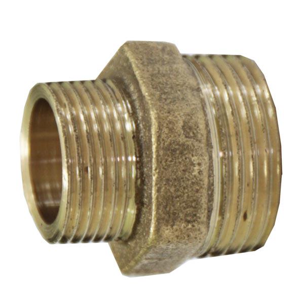 Ниппель усиленный латунь 1 1/2"х1" (115700)