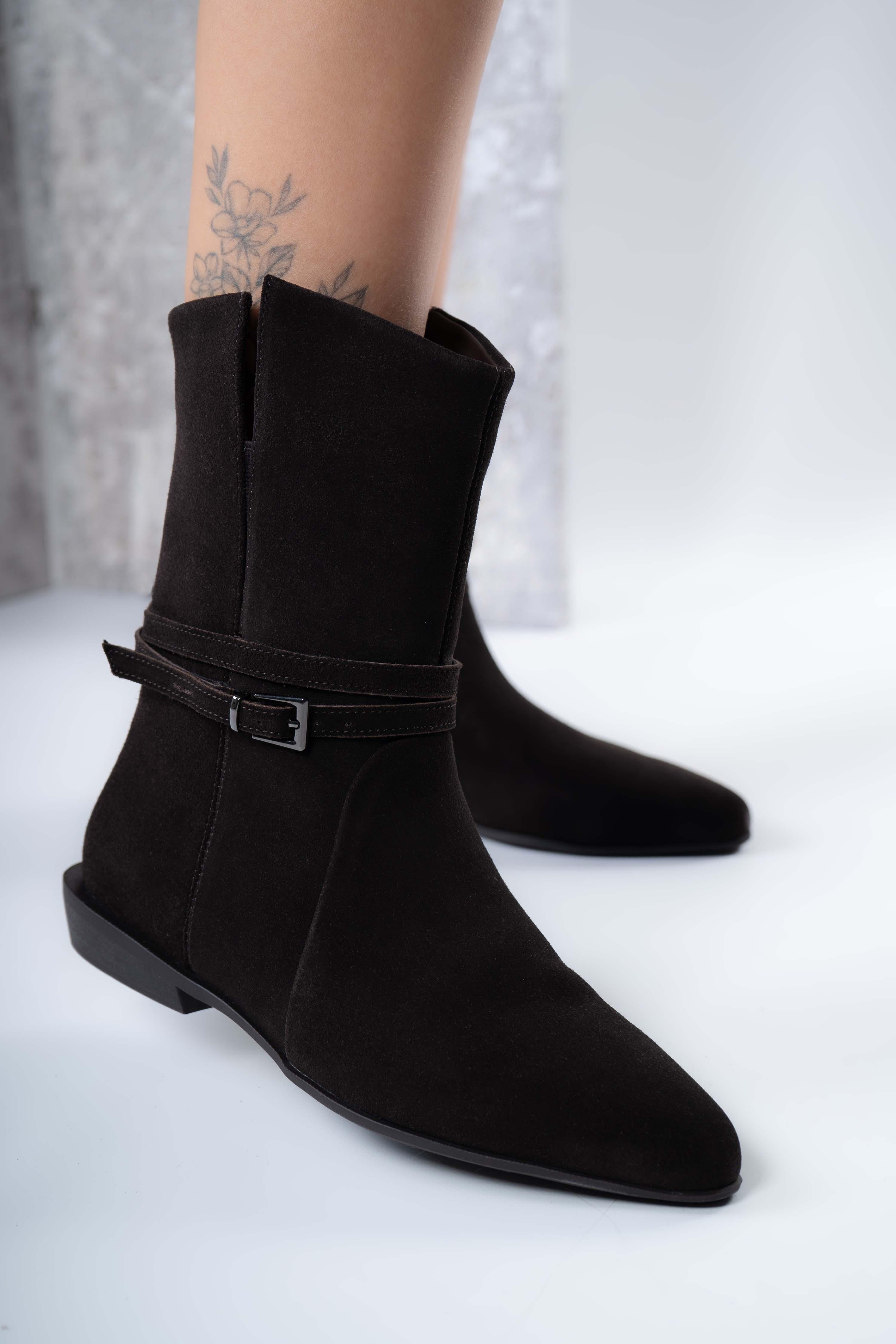 Ботинки женские Where Uwear 346791 натуральная замша р. 40 Коричневый (346791_40)