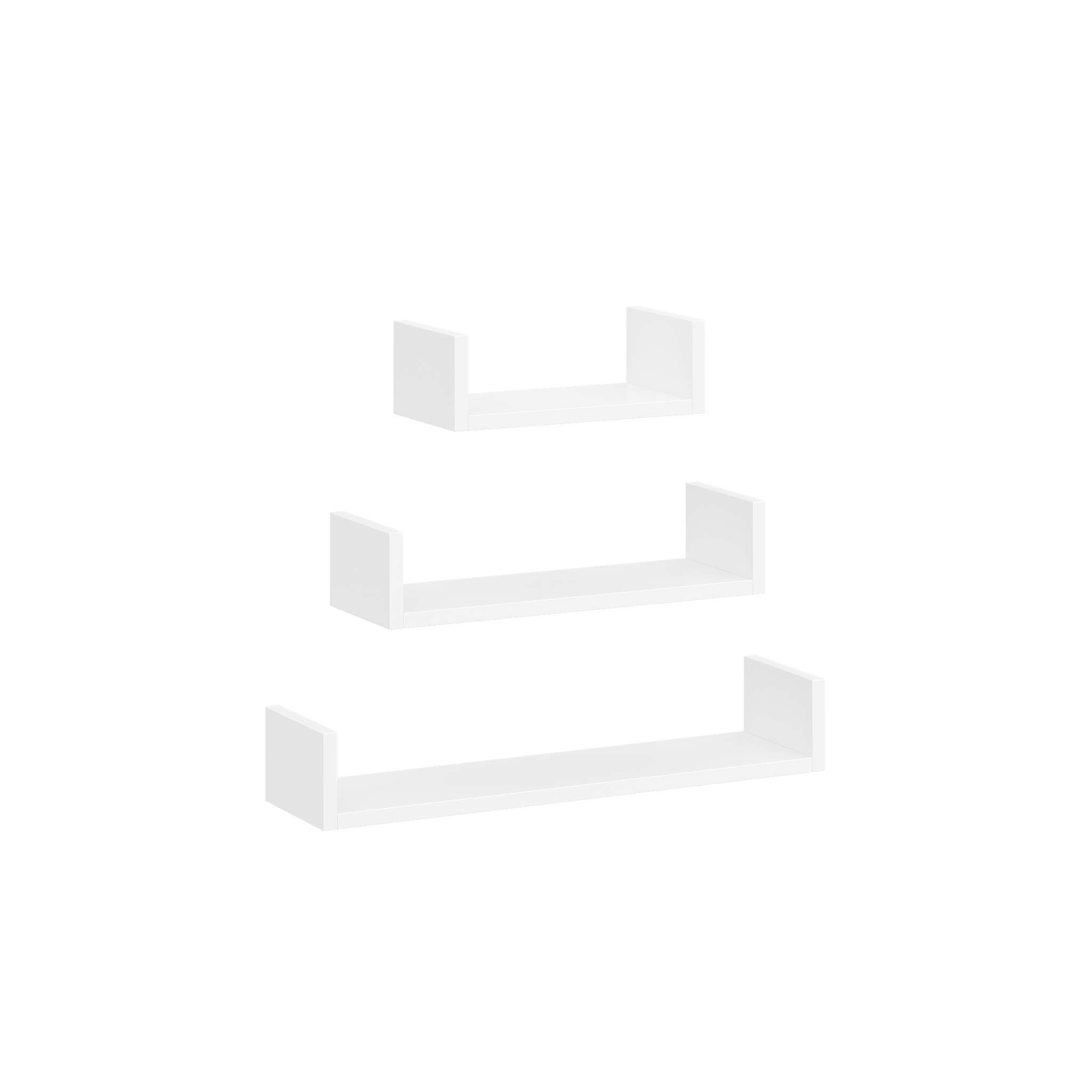Набор настенных полок 30/45/60х15х10 см Парис Белый