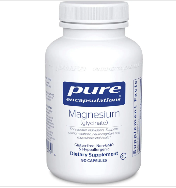Микроэлемент Магний Pure Encapsulations Magnesium glycinate 120 мг 90 Caps (PE-00174)