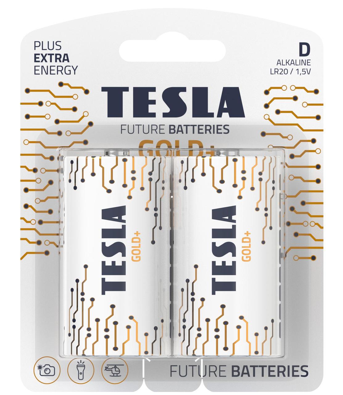 Батарейки TESLA D GOLD+ LR20 BLISTER FOIL 2 шт. (1794079638)