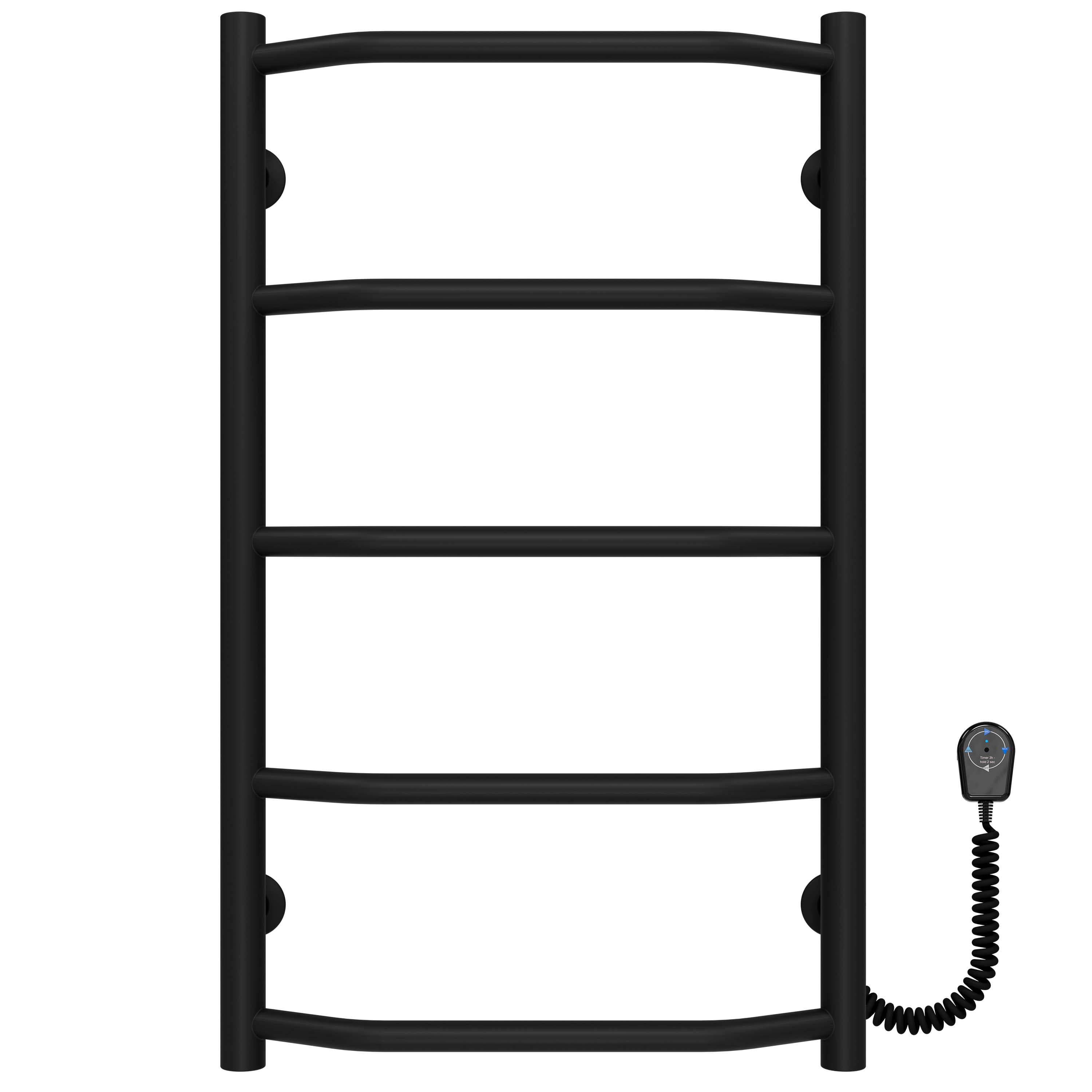 Полотенцесушитель электрический Deffi Трапеция П5 EF16 правое подключение нержавеющая сталь 400х700 мм Черный (C.TR.70.40.5.EBR5)