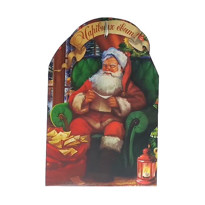 Новогодняя коробка Санта с письмами 600 г 50 шт. (8408)