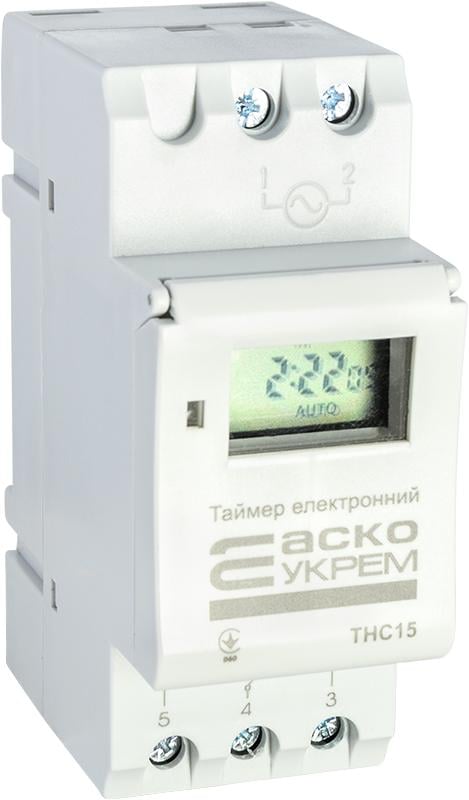 Таймер електронний АСКО-Укрем THC15 16А 230В тижневий (A0090040005) - фото 4