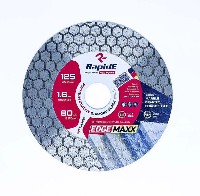 Диск алмазний RapidE EDGEMAXX 125х22.2