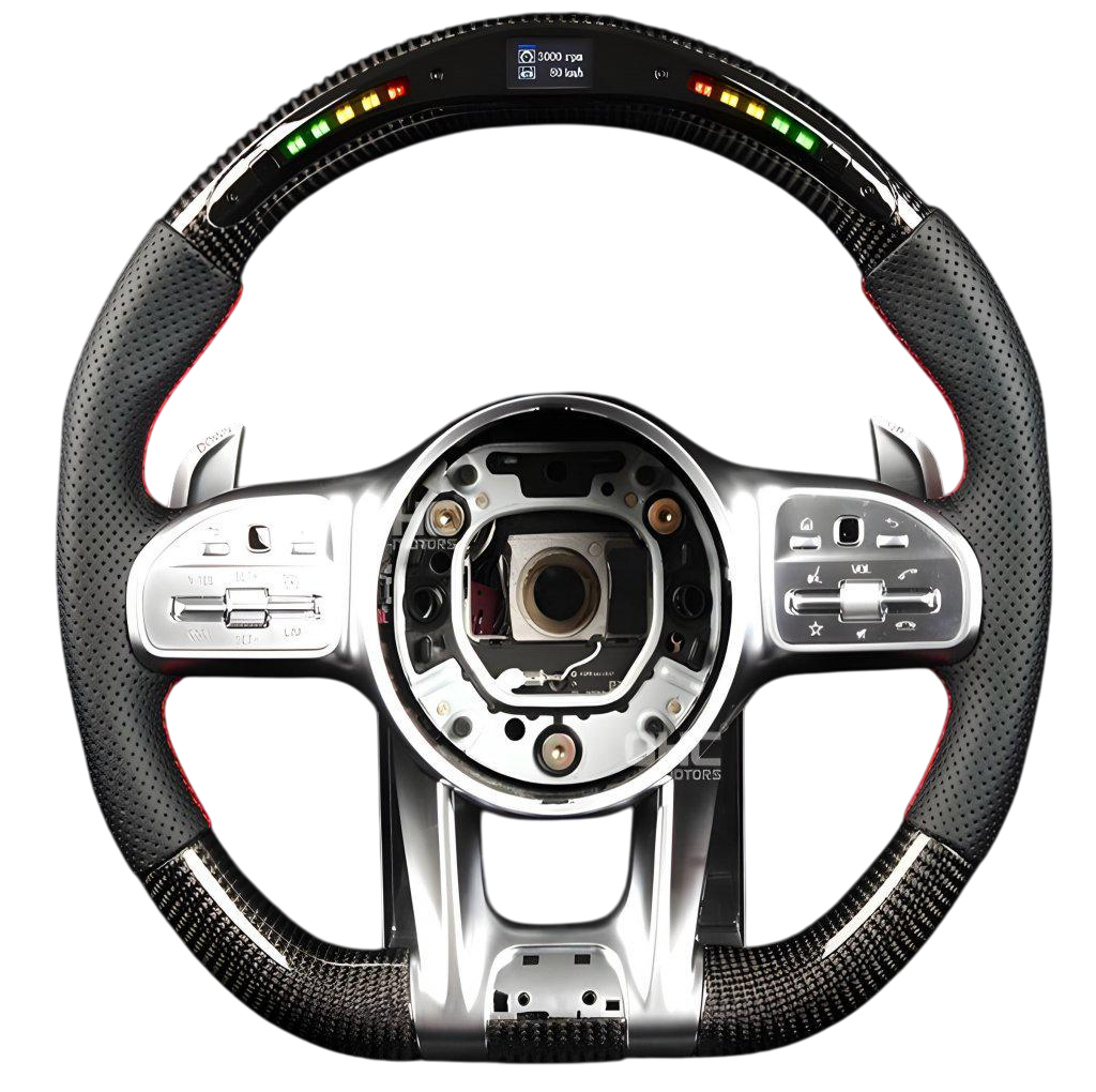 Руль AMG 2018-Style Карбон LED 4pin GBT для Mercedes GLC X253 Черный