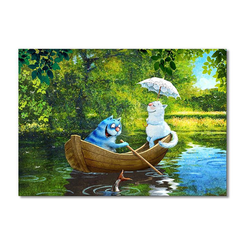 Модульная картина Сколько кота не корми... 1 модуль 60x90 см