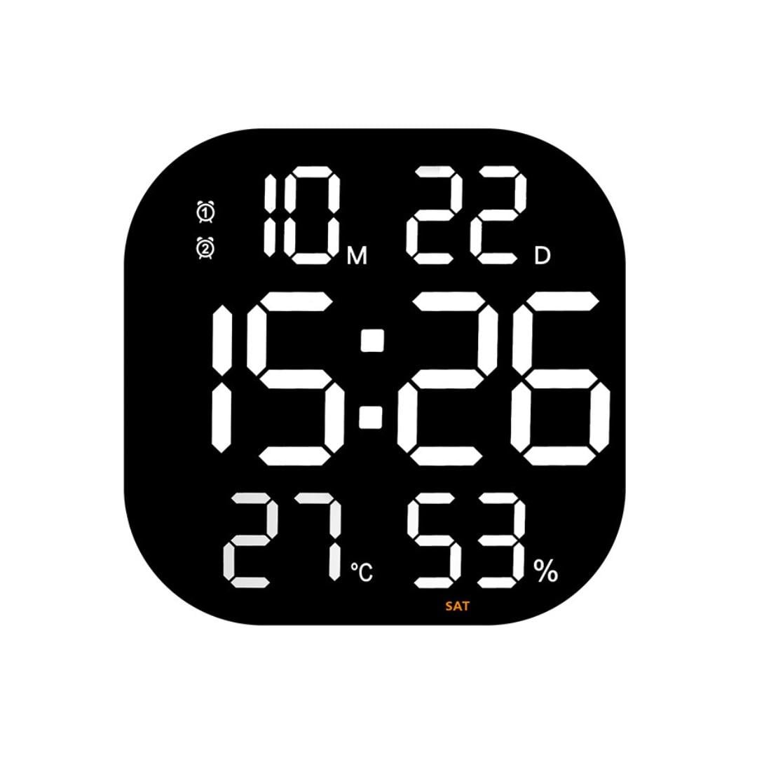 Часы настенные электронные Mids с термометром гигрометром и календарем (NS-28A)