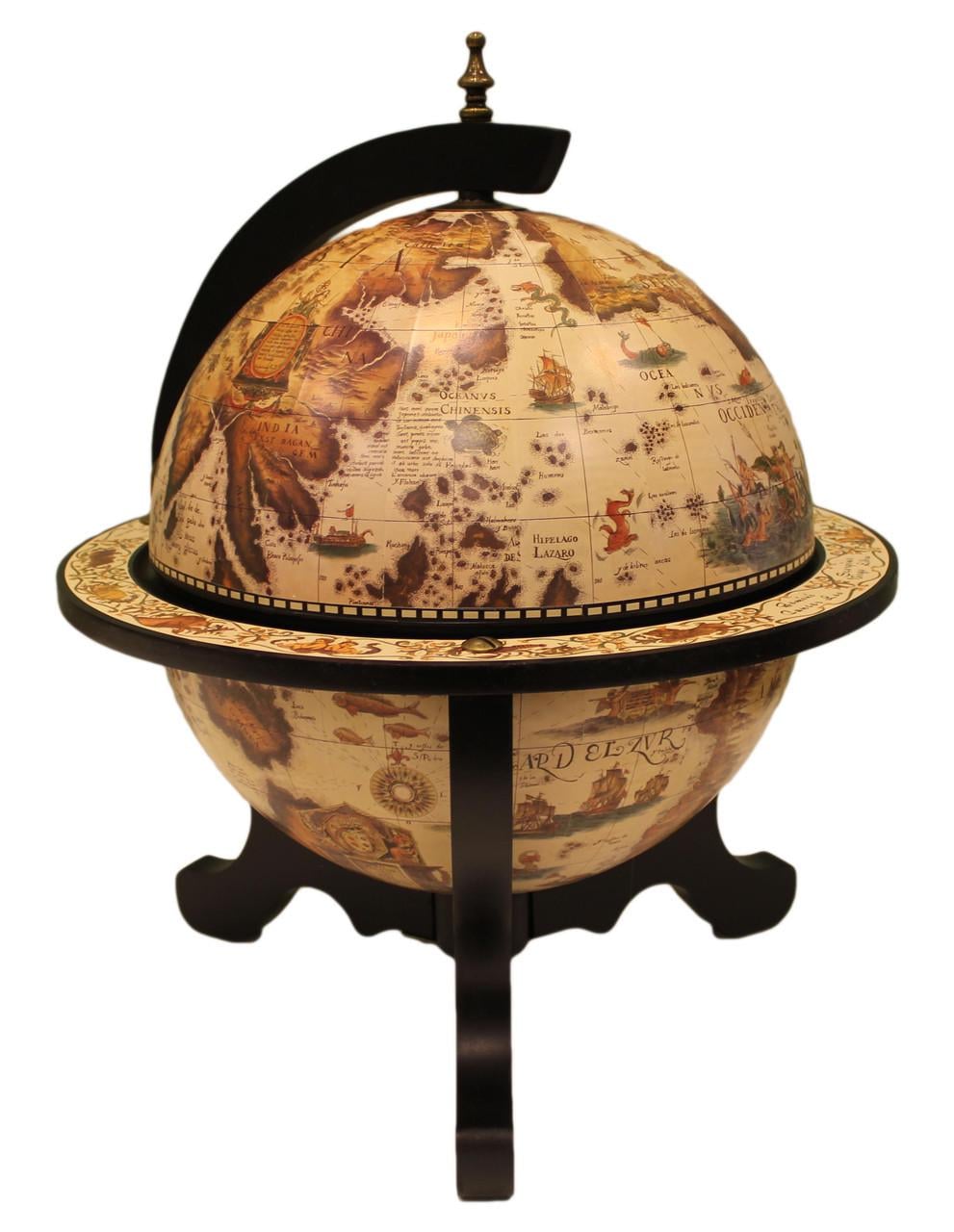 Глобус бар настольный Brigant Мир на столе сфера 33 см Бело-черный (JG 33040 W-B)