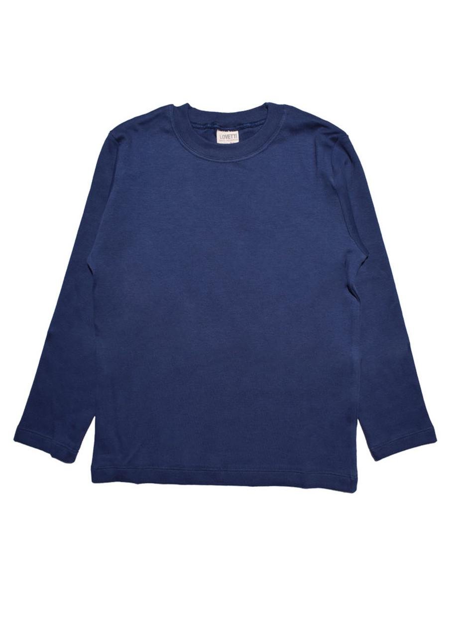 Лонгслив детский хлопковый Lovetti 6-7 лет 122 см Темно-синий (2081860973)