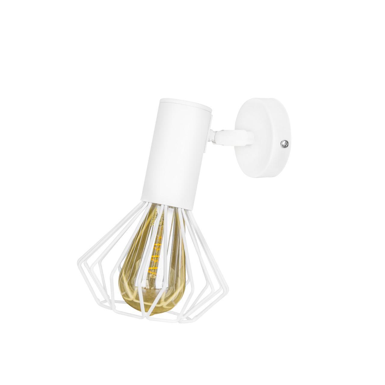 Бра MSK ELECTRIC Diadem поворотное под лампу Е27 Белый (NL 22151-1W)