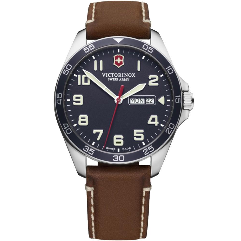 Наручний годинник чоловічий Victorinox Swiss Army Fieldforce кварцевий Silver (V241848)