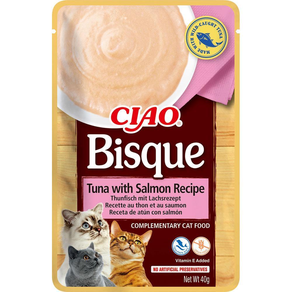 Корм вологий для кішок Inaba CIAO Bisque пюре з тунця та лосося 40 г (1928457589) Корм вологий для кішок Inaba CIAO Bisque пюре з тунця та лосося 40 г (1928457589)