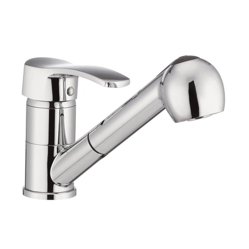 Смеситель для кухни Haiba Focus 014 с выдвижной лейкой (HB0129) Смеситель для кухни Haiba Focus 014 с выдвижной лейкой (HB0129)