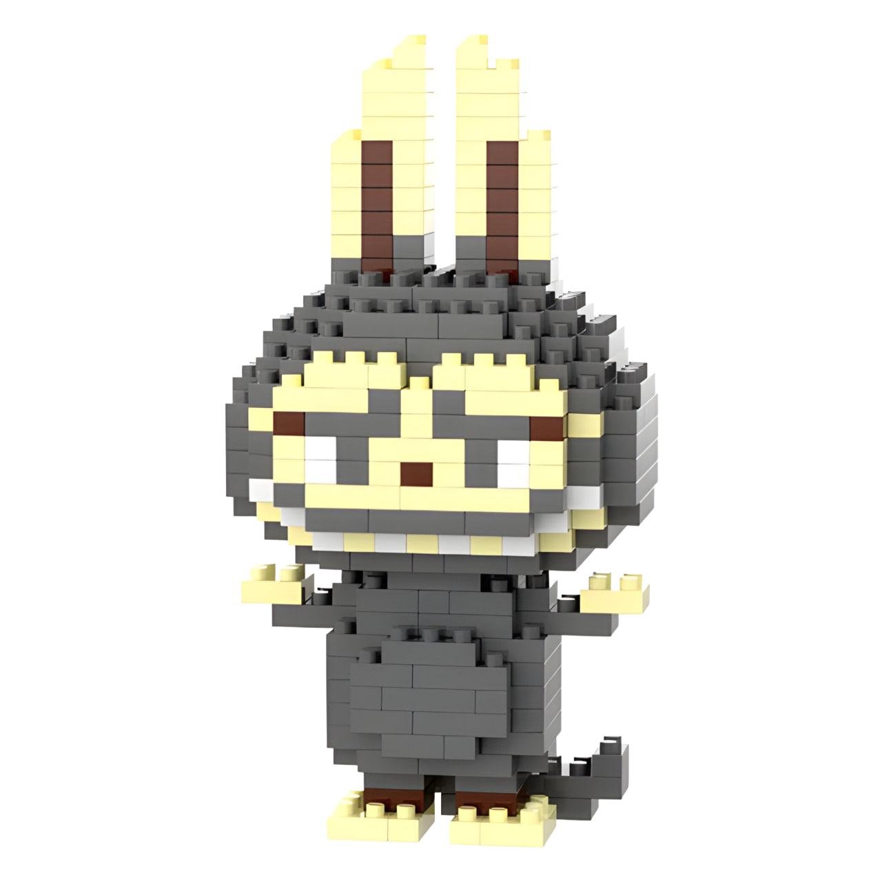 Конструктор Bricks Зайчик Лабубу 150 деталей Серый (2004)