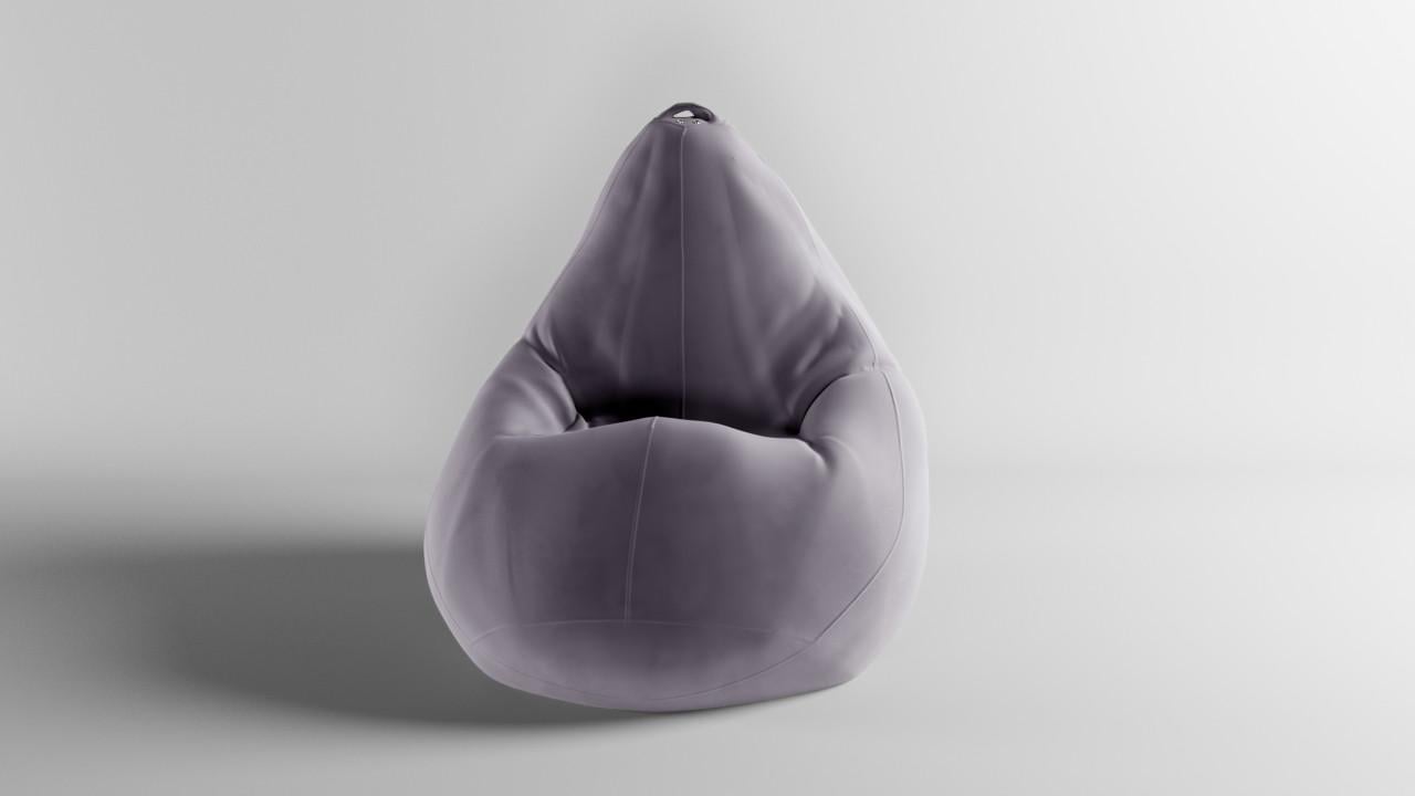 Бескаркасное кресло-мешок SkyPuff MEGA Груша Велюр Florida XXXL 160х120 см Violet (160132)