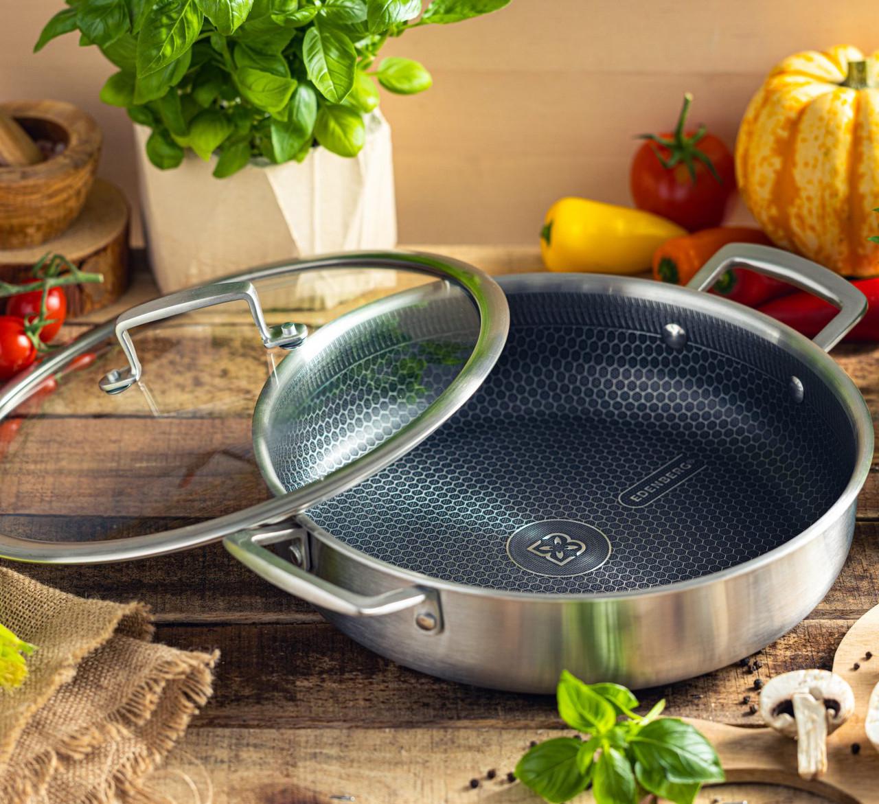 Сковорода Edenberg глубокая из нержавеющей стали индукционное дно 24x7 см (EB-14151)