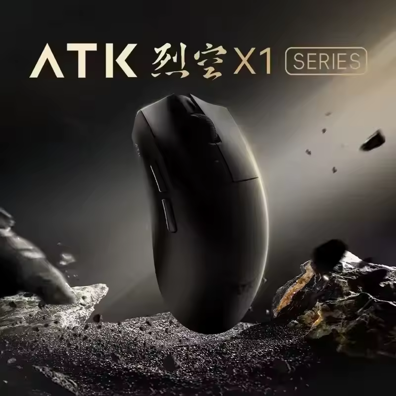 Мышка игровая ATK X1 SE 55 г PAW3950 3 режима Bluetooth/2,4G/USB для FPS Black (2675890292) - фото 2 Мышка игровая ATK X1 SE 55 г PAW3950 3 режима Bluetooth/2,4G/USB для FPS Black (2675890292) - фото 2
