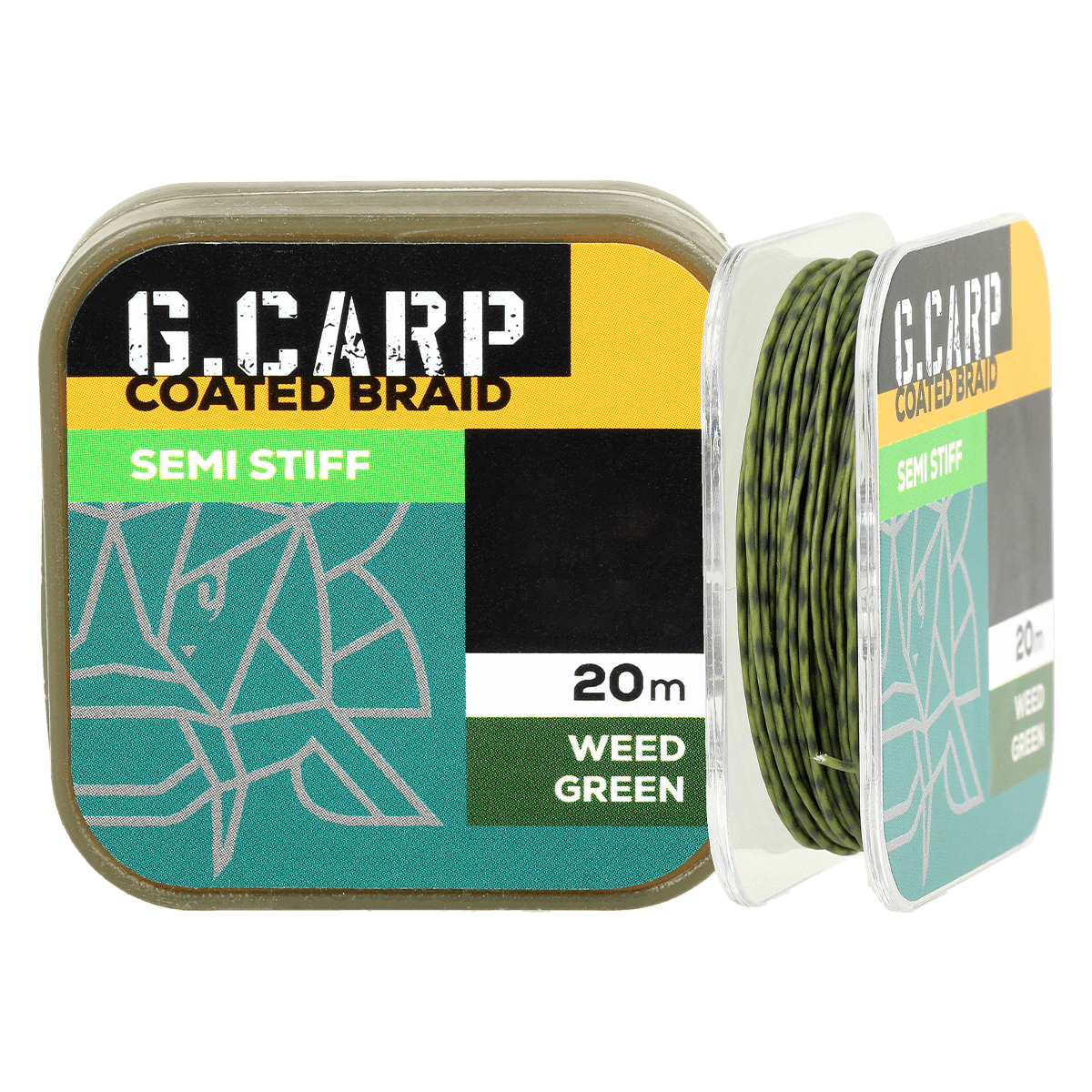 Повідковий матеріал Golden Catch G.Carp Coated Braid Stiff 20 м 25lb Weed Green (1929796788) - фото 2