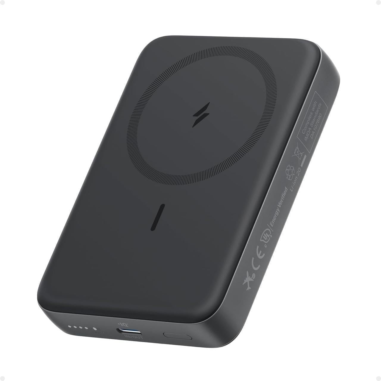 Повербанк магнітний Anker Zolo Magsafe 10 000 mAh 30W для iPhone з бездротовою зарядкою Чорний