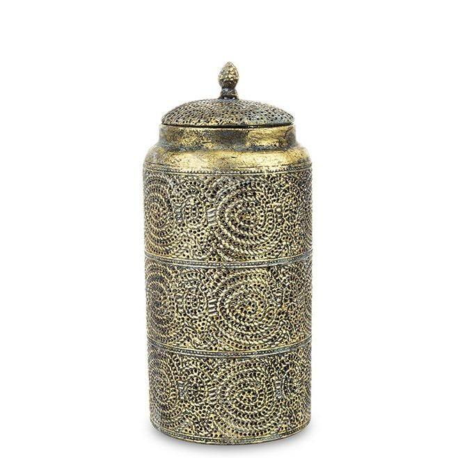 Підсвічник металевий Flora з кришкою (34205)