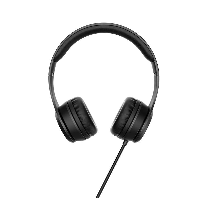 Навушники дротові Hoco W21 Graceful charm wire control headphones Black (24926)