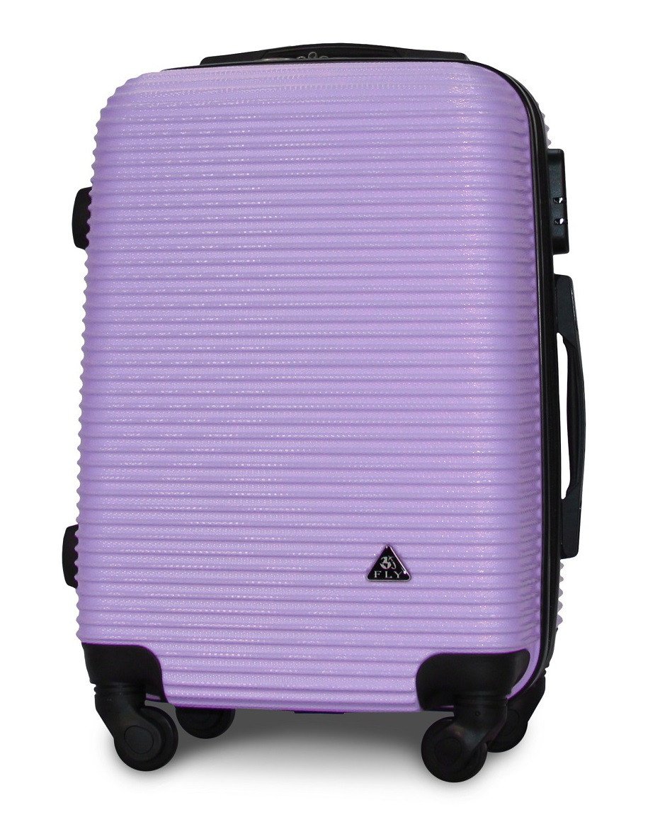 Чемодан ручная кладь Fly 91240 малый на 4 колесах 55х38х23 см Светло-фиолетовый