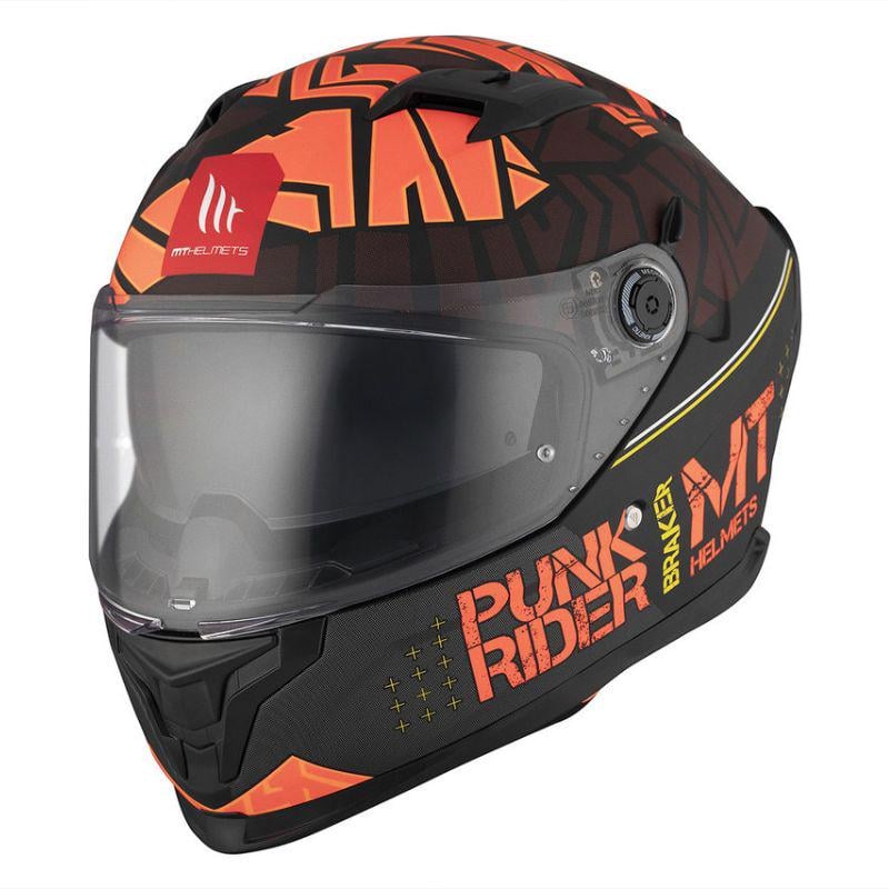 Мотошлем MT HELMETS BRAKER SV PUNK RIDER B5 M Matt Red (31768)