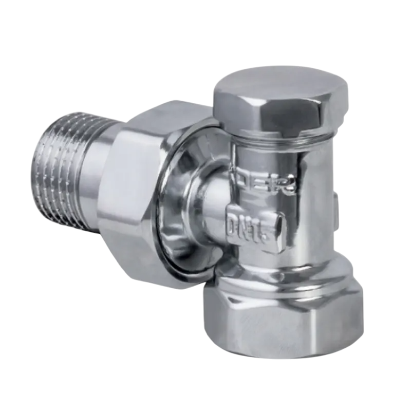 Вентиль радіаторний KOER KR.902.CHR 1/2"x1/2" кутовий Хром (OL-KR2821)