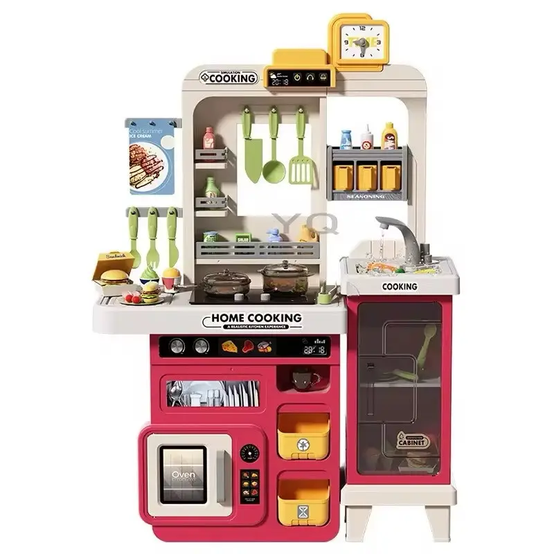 Детская кухня TK Group 928B с водой/паром/светом/звуком 68 предметов Красный (2705727710)
