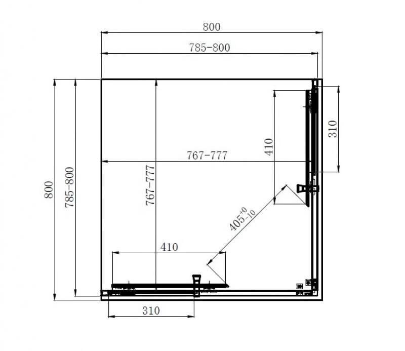 Душова кабіна Aquanil INDIANA 80х80х190 см матова - фото 2