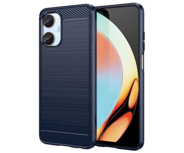  Чехол-накладка Polished Carbon для Realme 10 Pro+ Синий
